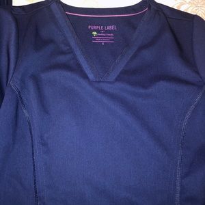 Navy Blue healing hands scrub set